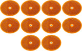 Class A 3-3/16" Round Red/Amber/White Reflector with Center Mounting Hole for Trailers, Trucks, Automobiles, Mail Boxes, Boats, SUV's, RV's, Industrial Applications