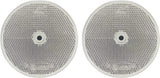 Class A 3-3/16" Round Red/Amber/White Reflector with Center Mounting Hole for Trailers, Trucks, Automobiles, Mail Boxes, Boats, SUV's, RV's, Industrial Applications