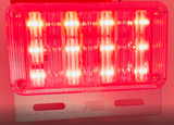 5.5" x 3" Rectangle 21 LED Red + Blue Strobe Light Metal Mounting Bracket DOT/SAE Approved Waterproof Anti-Shock Anti-Fog Towing Construction Safety Truck (2 PACK)