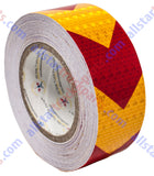 Yellow/Red Arrow Reflective Tape, 2" Hazard Warning Tape Waterproof - High Intensity Reflector Conspicuity Safety Tape Strong Adhesive Crystal Lattice Yellow Red Arrow 30FT, 75FT, 150FT